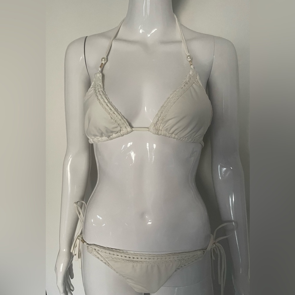 Ale by Alessandra Cream Bikini Swimsuit   size L